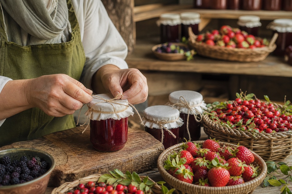 Bolu'nun yerel üretim kültürünü temsil eden geleneksel reçel hazırlığı